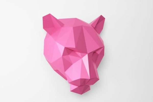 Panther Head Paper Art
