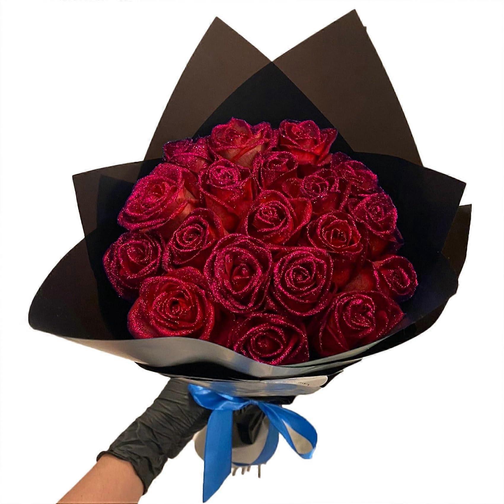 10pcs Glitter Rose Bouquet